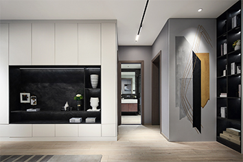 亨伦观唐名邸89平米二居现代简约气概装修实景